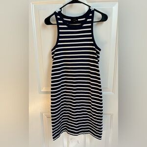 Size S Navy and White J. Crew Tank Dress